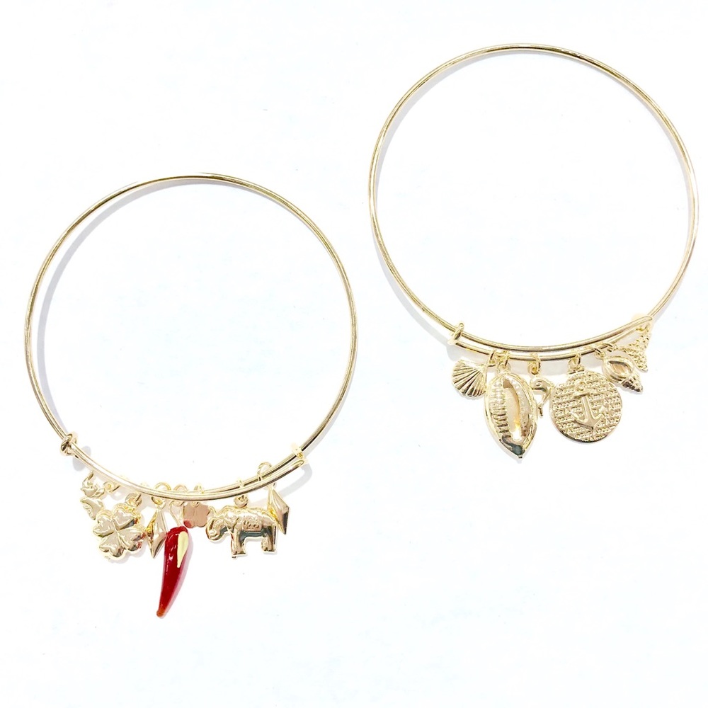 14kt Goldfilled Alex &Annie CHARMS BANGLE BRACELET